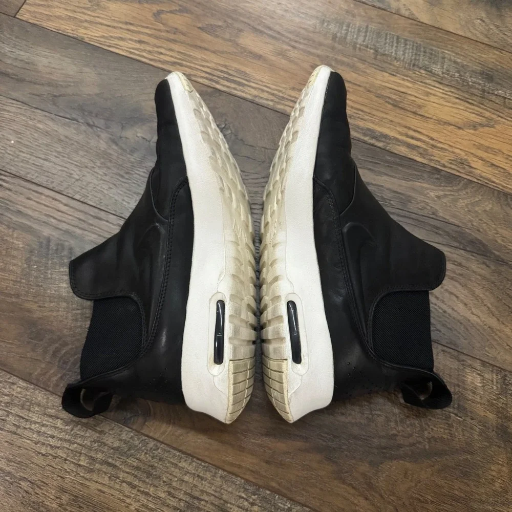 Nike Air Max Thea Mid Black Leather Chelsea Boot Sneakers Women 8.5 Casual Shoes